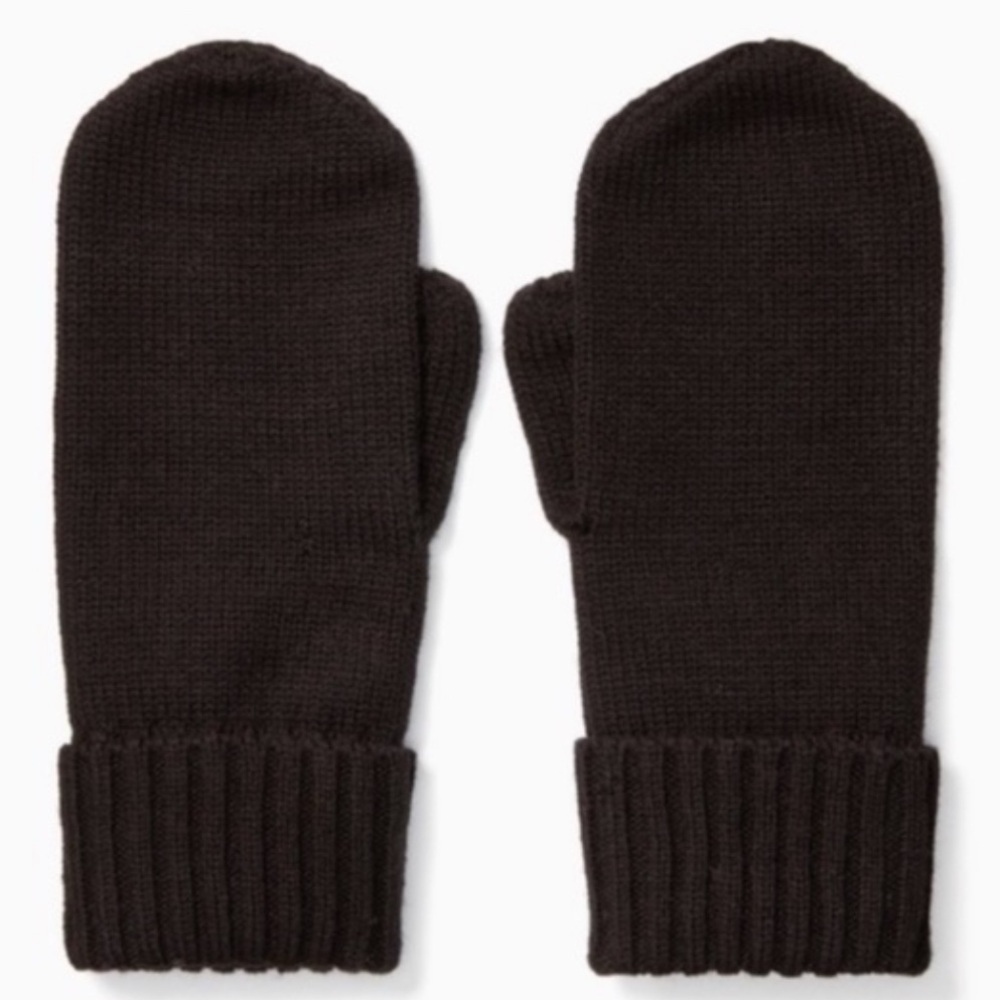 LAST ONE NWT [Kate Spade] New York Taxi Cab Mittens Black/White Women’s One Size - Picture 5 of 10